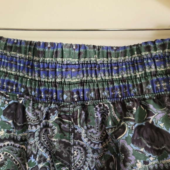 Free People FP Movement, Next Round Shorts,  Blue Green Paisley, Size Small - Picture 9 of 10